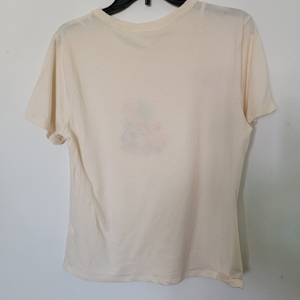 LC Lauren Conrad Crewneck Graphic Embroidered Tee Size Large - Picture 7 of 9